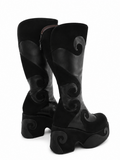 𖦹— Whimsygoth Platform Boots | Gothic Knee High Boots | Across The Sea