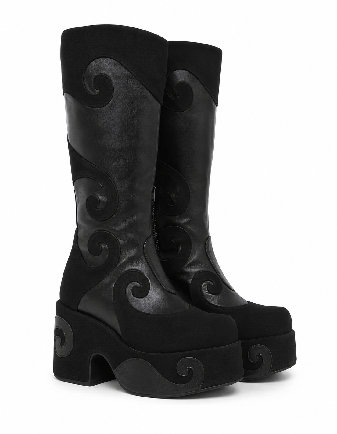 𖦹— Whimsygoth Platform Boots | Gothic Knee High Boots | Across The Sea